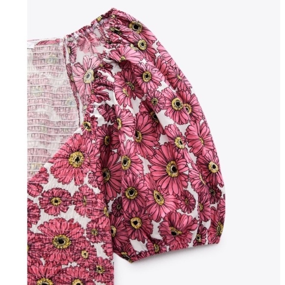 ZARA floral dress with balloon sleeves size medium - Picture 6 of 6